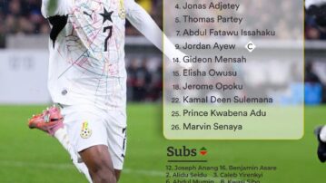 Ati-Zigi starts; Ayew leads attack as Ghana face Wales in Cardiff