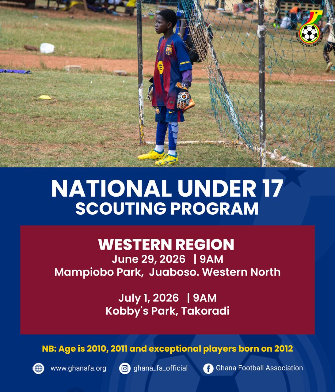 Coach Kassim Mingle takes U17 scouting exercise to Western Region
