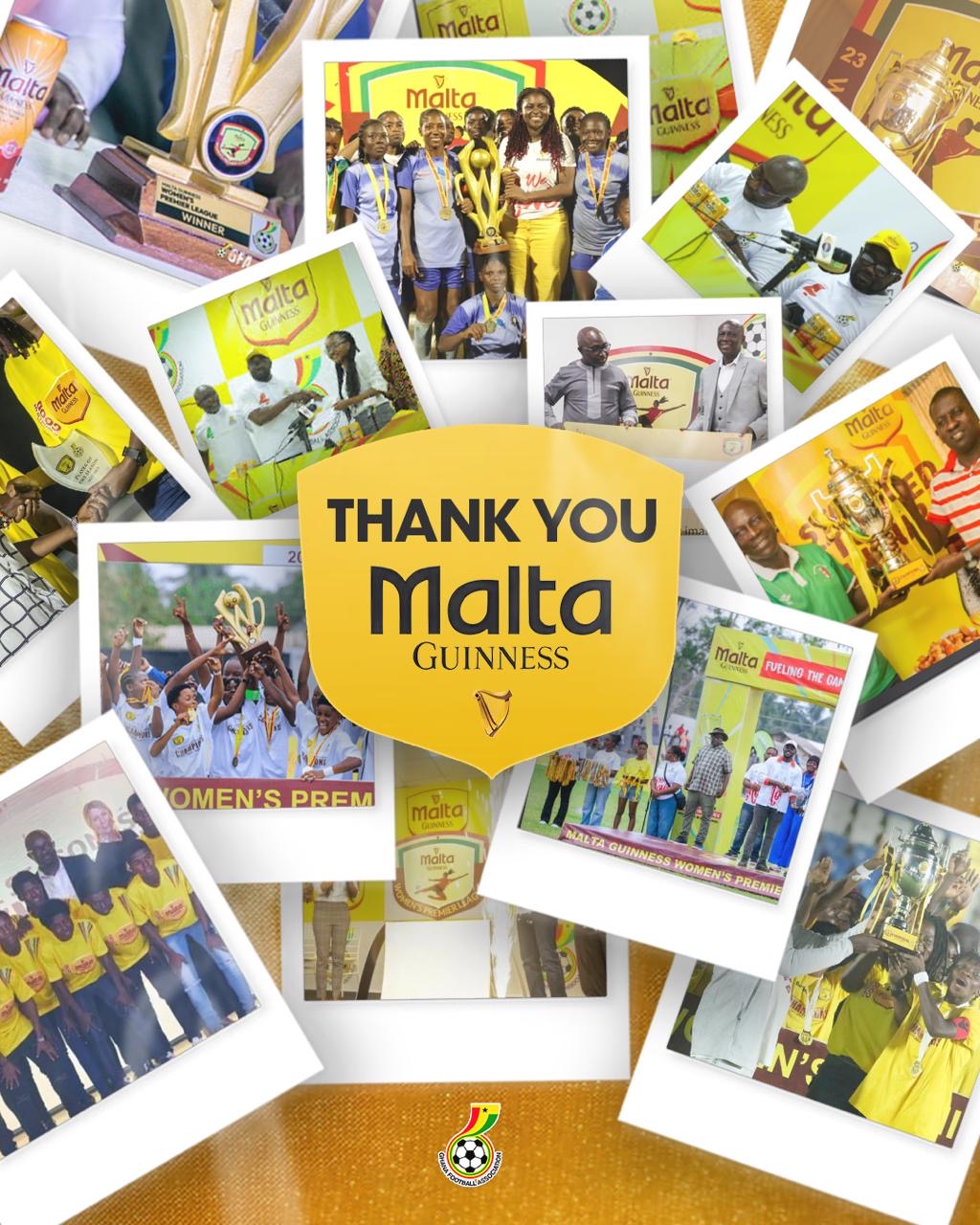 GFA grateful to Malta Guinness for the four-year sponsorship of the Women’s Premier League