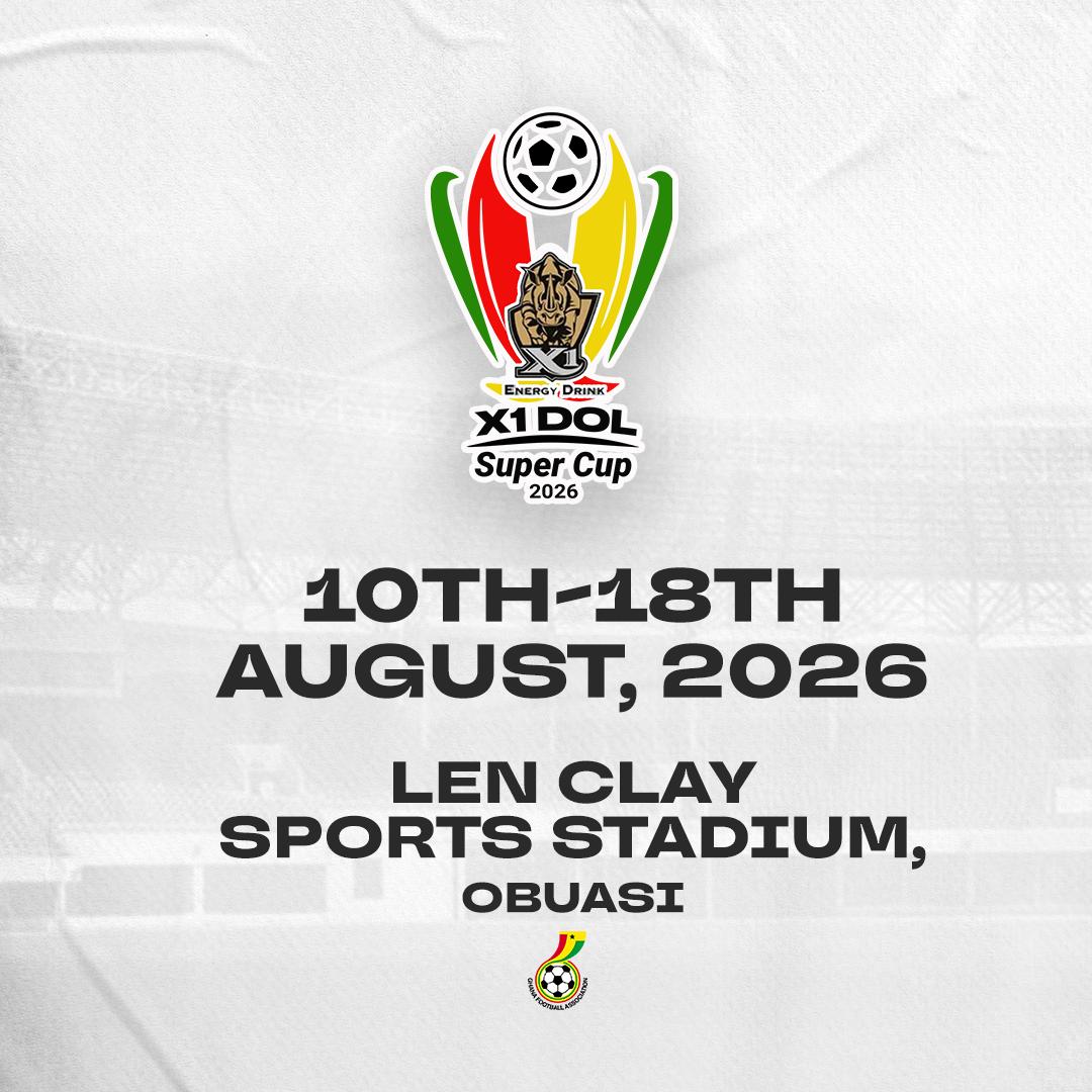 Obuasi Len Clay Stadium to Host 2026 X1 DOL Super Cup