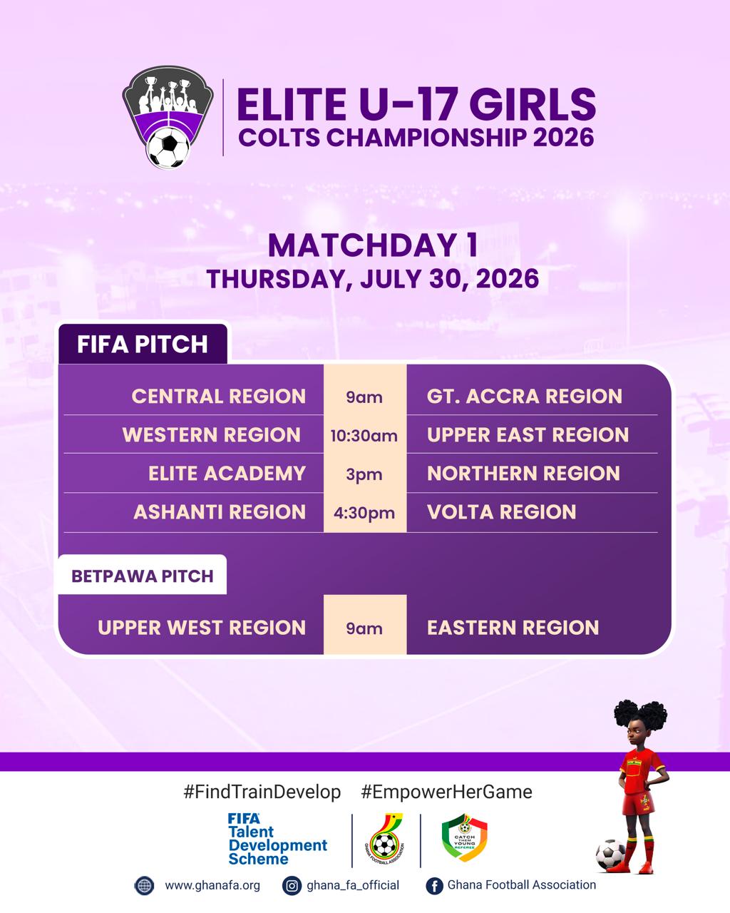 U-17 Elite Girls Championship to kick off at Ghanaman Soccer Centre of Excellence – Prampram on Thursday