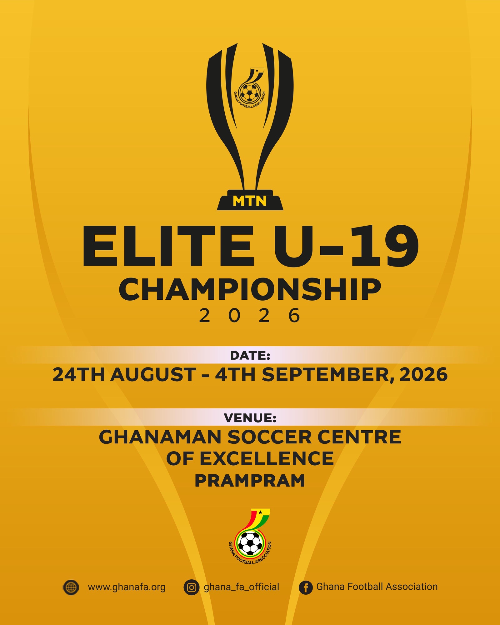 2026 MTN Elite U-19 Championship set to kick off August 24 at Ghanaman Soccer Centre of Excellence