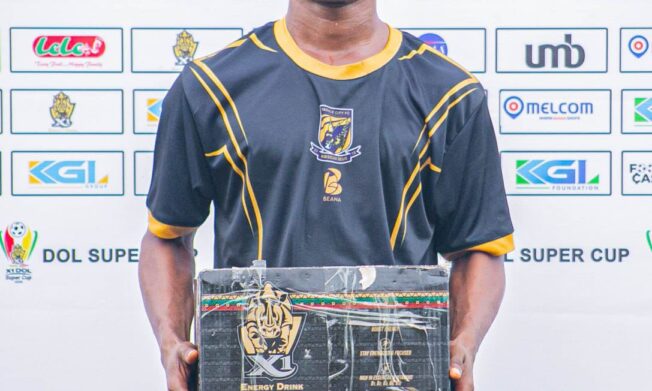 Tamale City right-back Ibrahim Karim claims Man of the Match award against Nsuopon Fidelity