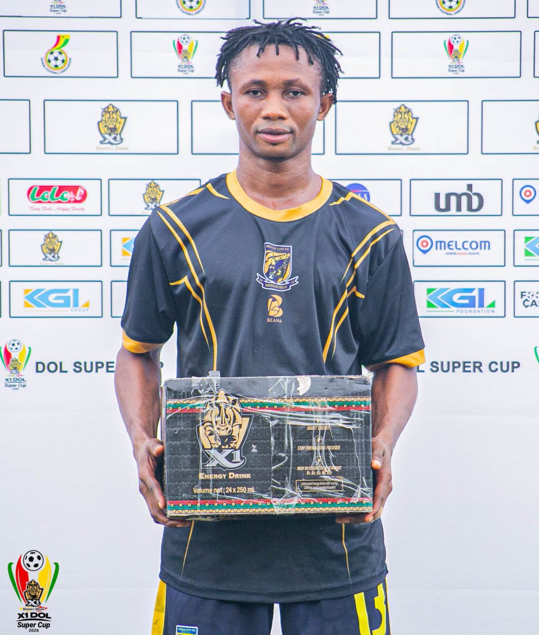 Tamale City right-back Ibrahim Karim claims Man of the Match award against Nsuopon Fidelity