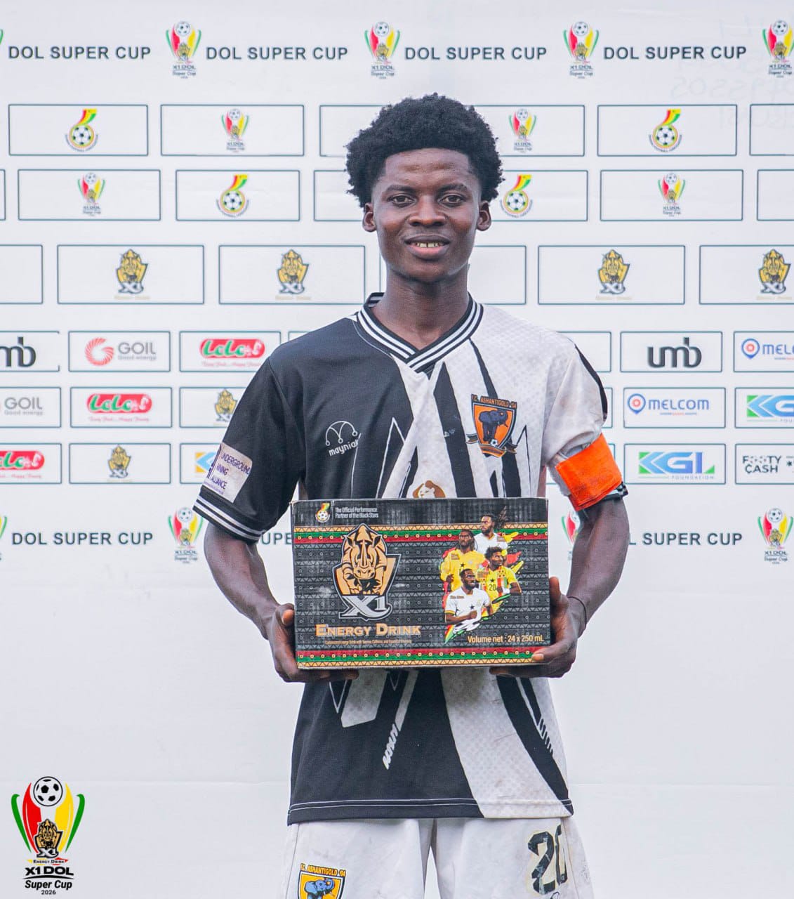 AshantiGold attacker David Gyamfi Junior bags Man of the Match award against Semper Fi