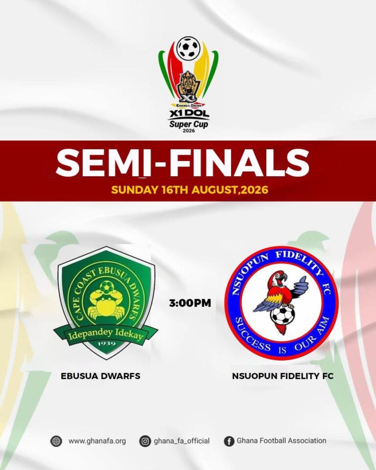 X1 Energy Drink DOL Super Cup: Ebusua Dwarfs take on Nsuopon Fidelity in second Semi-Final