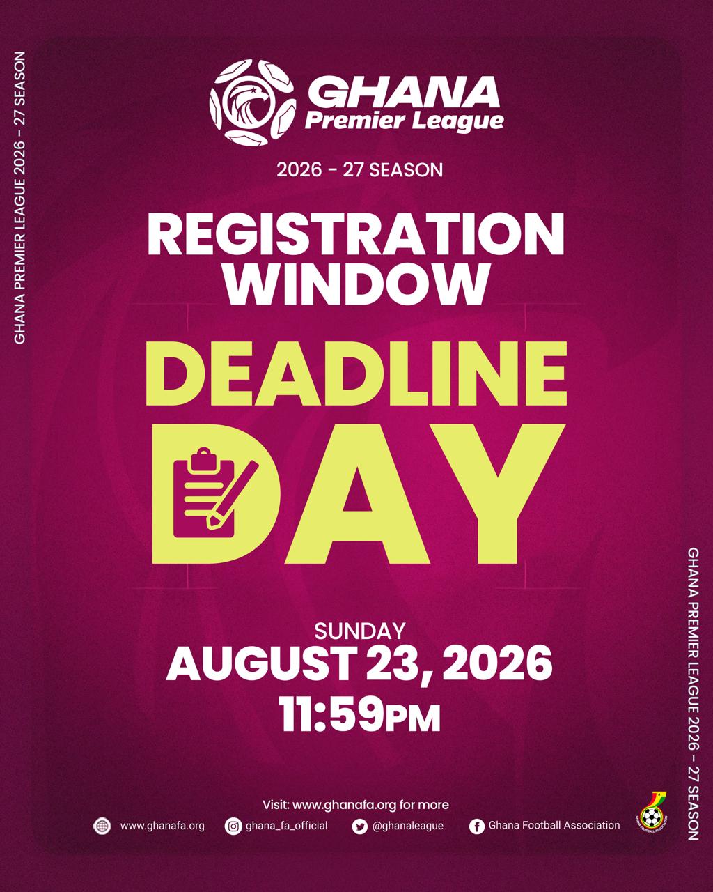 Transfer Deadline Day: Registration window closes tonight