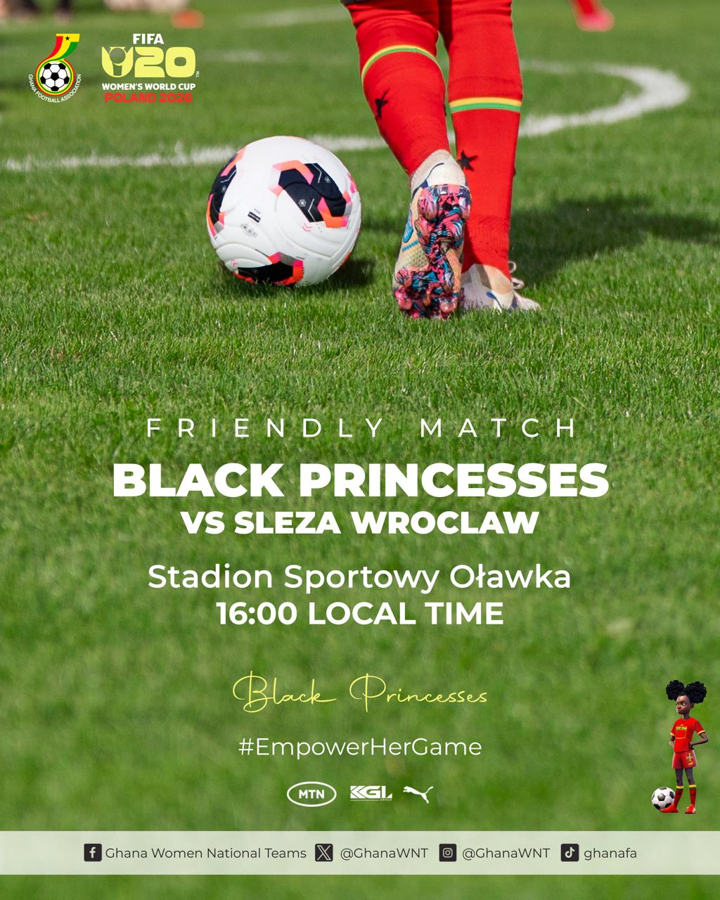 Black Princesses to face Polish side Sleza Wroclaw in Friendly