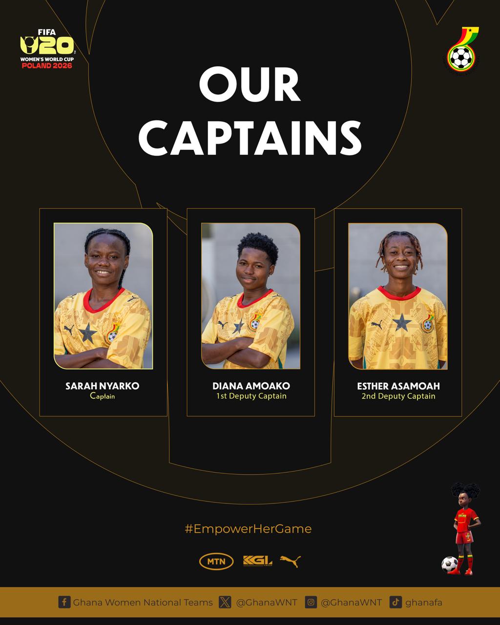 Black Princesses name Captains for FIFA U-20 Women's World Cup