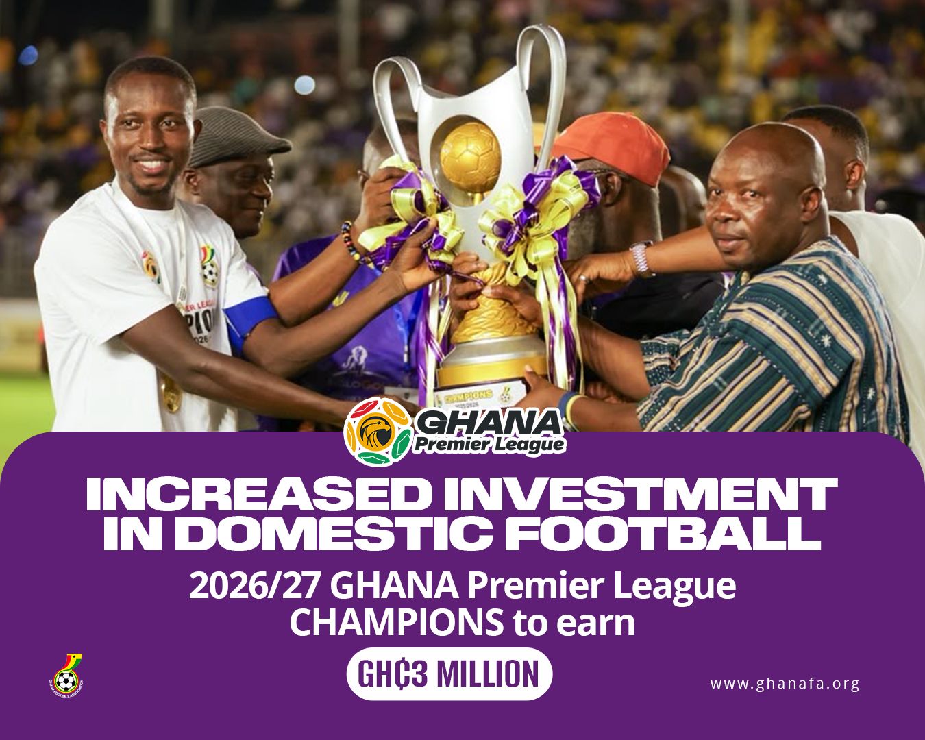 Increased Investment In Domestic Football: 2026/27 Ghana Premier League champions to earn GHS3 million Prize Money