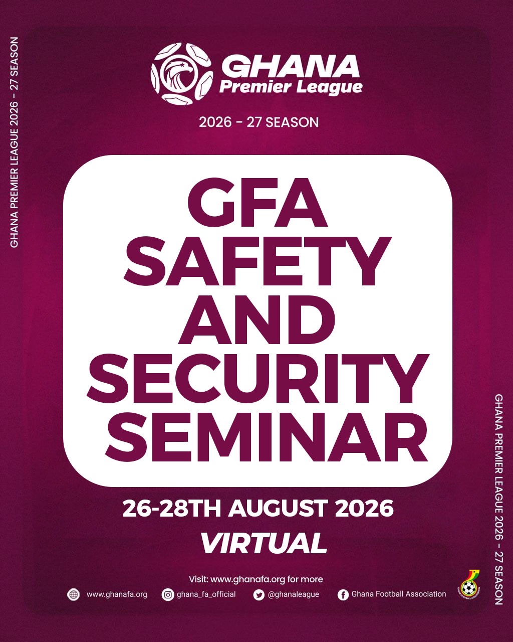 GFA to hold Safety and Security seminar for Premier League Clubs