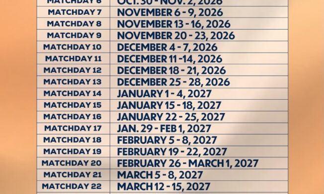 2026/27 Division One League Season Dates announced
