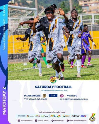 https://www.ghanafa.org/david-gyamfi-hat-trick-fires-fc-ashantigold-to-historic-first-ghana-premier-league-victory