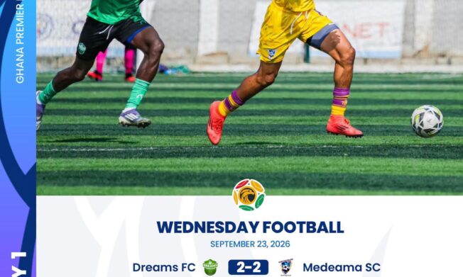 Premier League: Dreams denied first win as Medeama snatch dramatic late draw