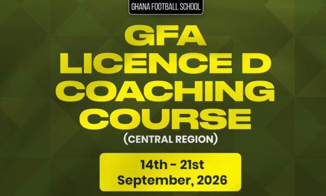 GFA to organise Licence D Coaching Course in Central Region on September 14