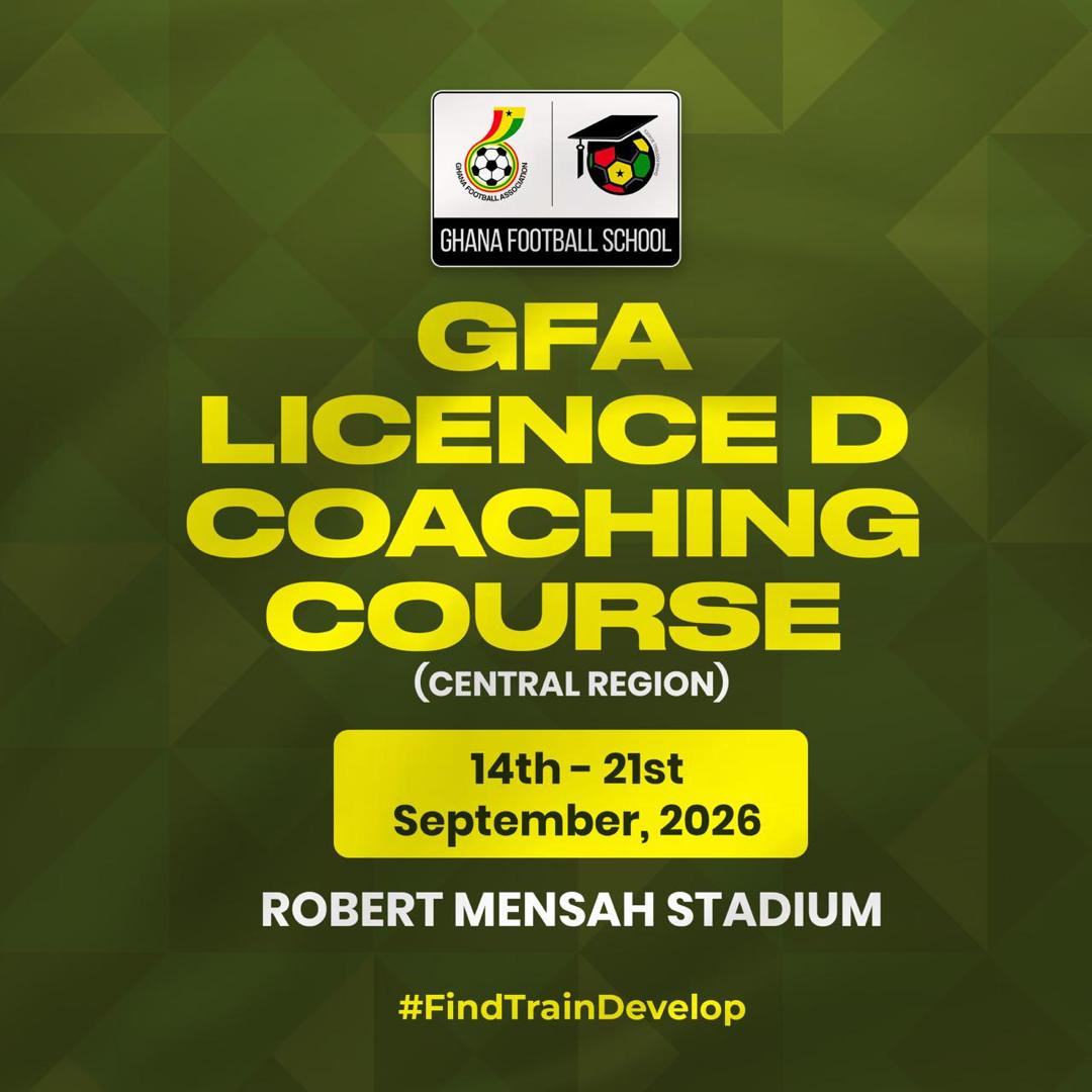 GFA to organise Licence D Coaching Course in Central Region on September 14