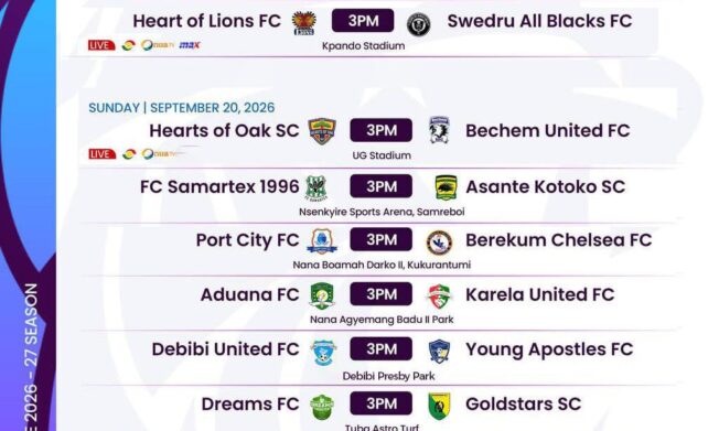 2026-27 Premier League: TV schedule for Matchday 3 announced