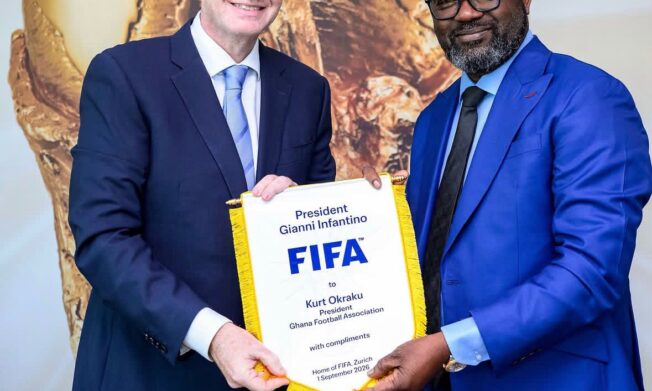 Gianni Infantino commends football development drive in Ghana after meeting with President Simeon-Okraku