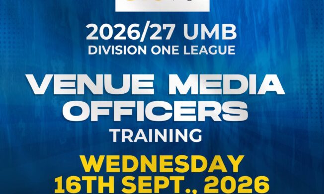UMB Division One League Venue Media Officers to train on Wednesday ahead of 2026/27 season