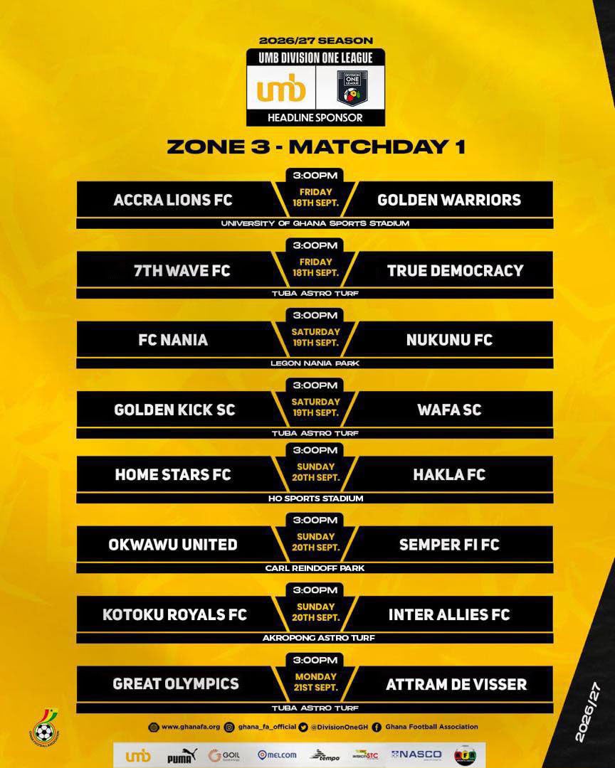 2026/27 UMB Division One League kicks off this weekend - Zone Three Preview