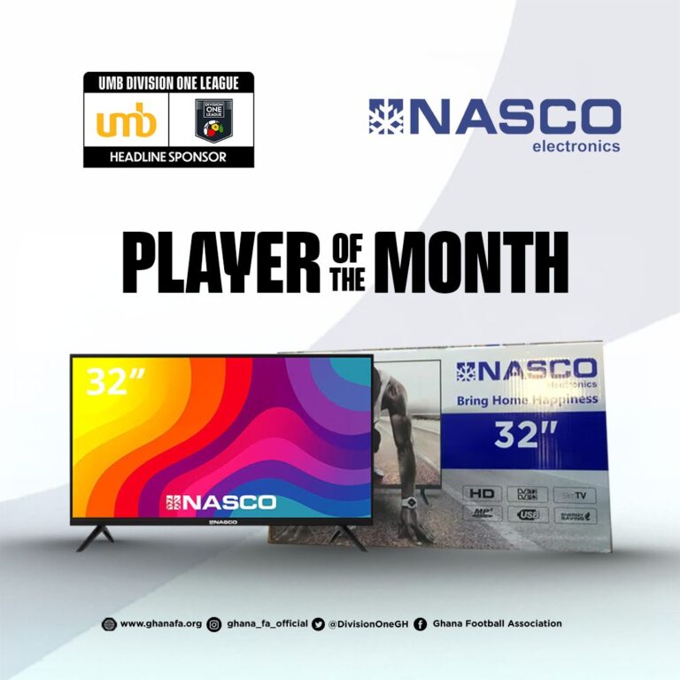 NASCO player of the month winners in UMB Division One League to receive 32-inch TV-Set