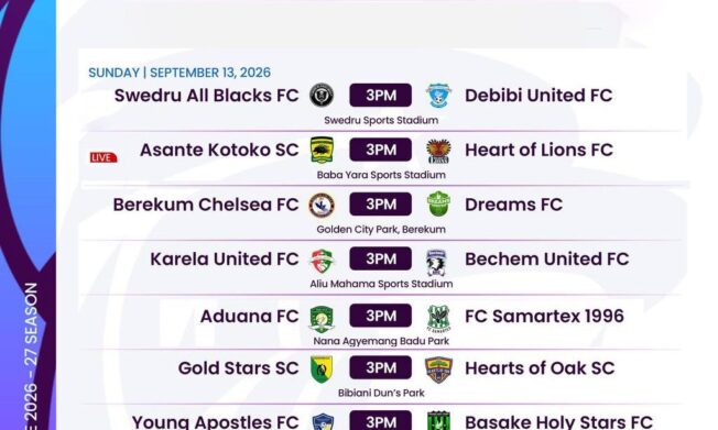 2026-27 Premier League: TV schedule for Matchday 2 announced