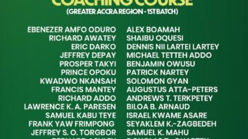 First batch of Greater Accra Licence D Coaching Course participants