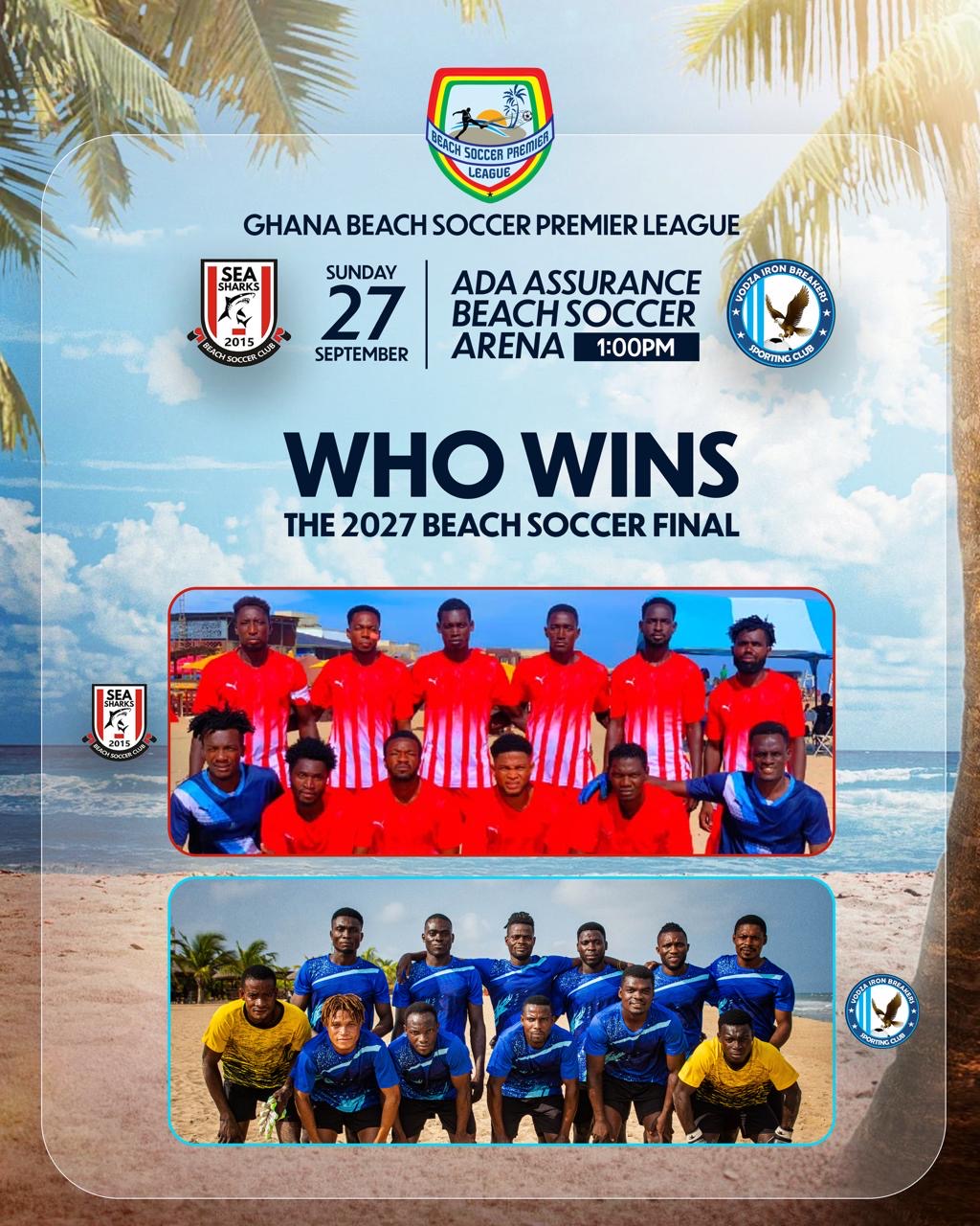 Beach Soccer Final: Sea Sharks, Vodza Iron Breakers battle for 2026 crown