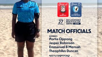 Portia Oppong appointed referee for Beach Soccer Premier League Final