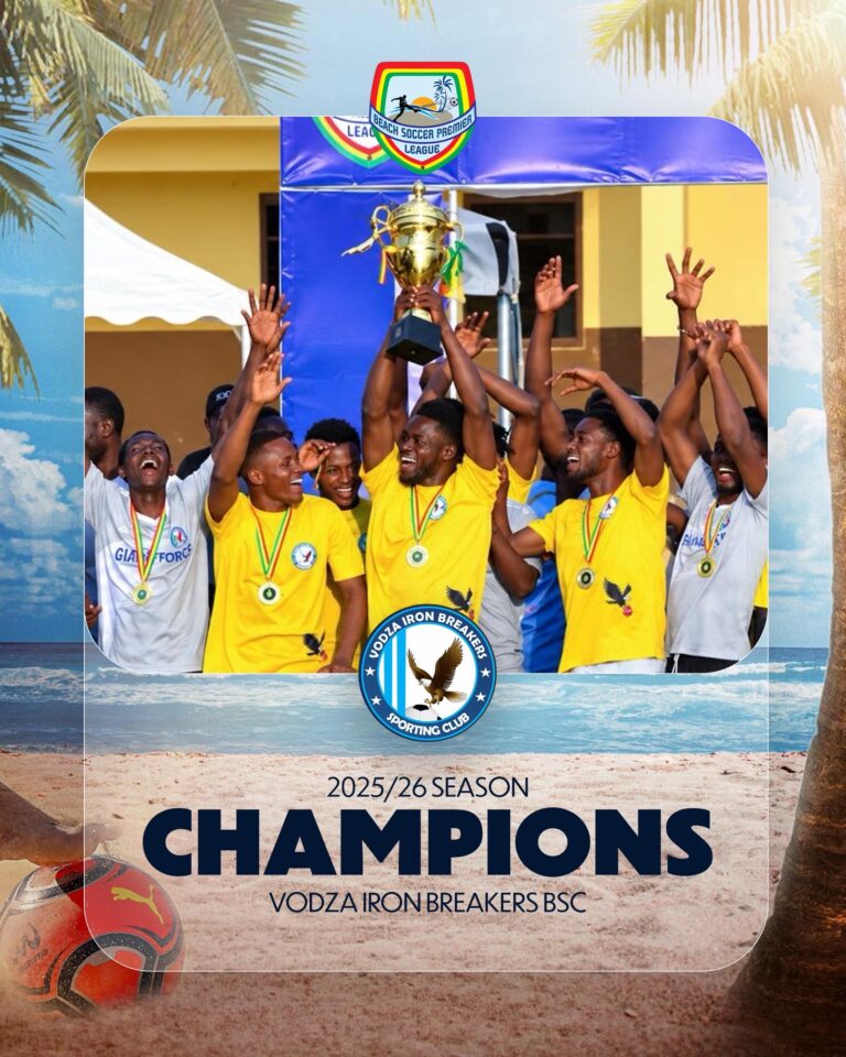 Vodza Iron Breakers crowned 2025 Beach Soccer Premier League Champions