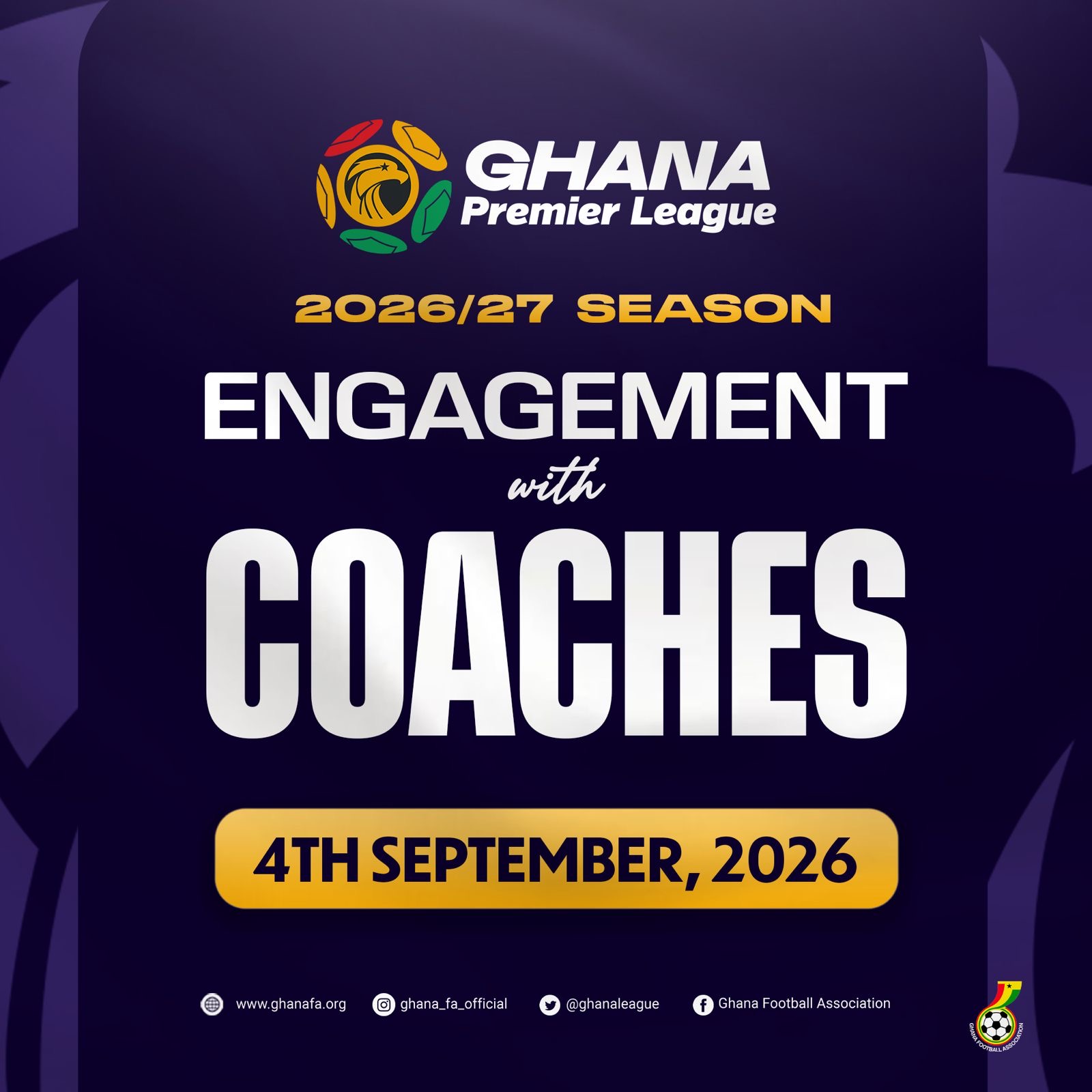 GFA to hold workshop for Premier League Coaches ahead of 2026/27 season