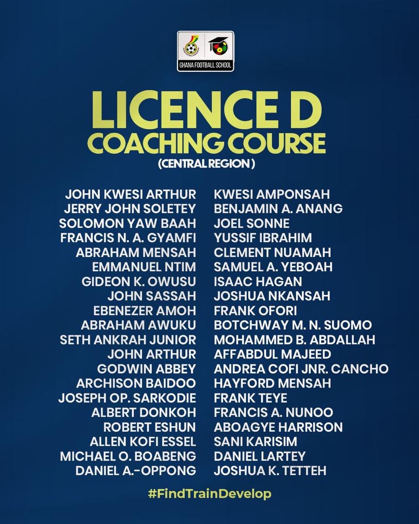 40 aspiring coaches begin GFA Licence D journey in Central Region