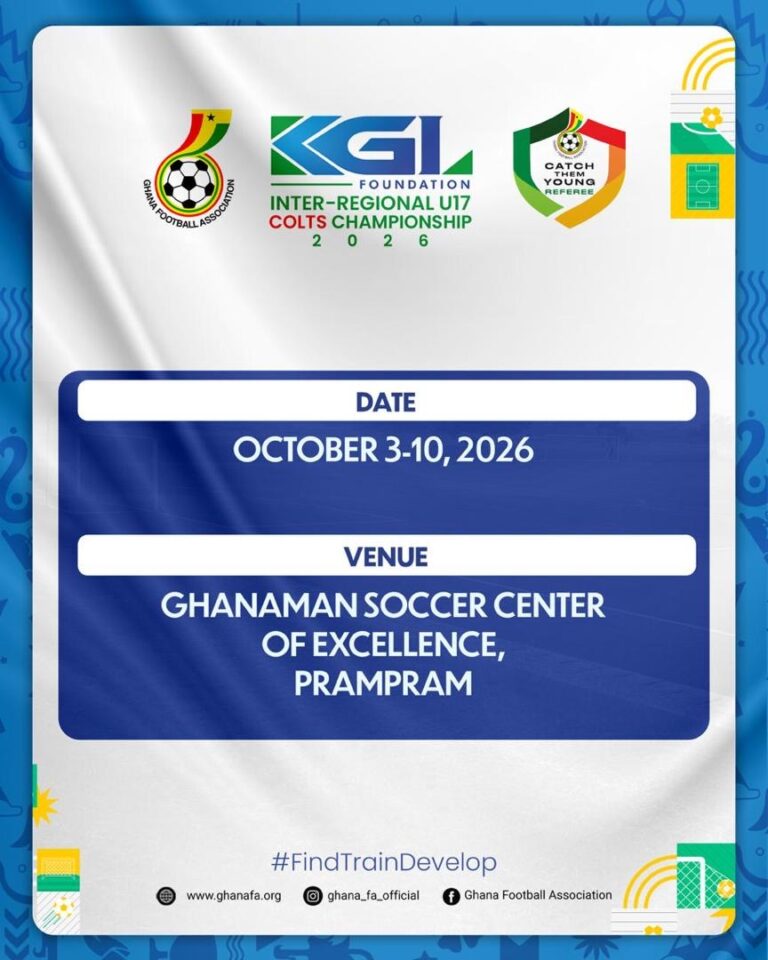 2026 KGL Foundation Inter-Regional U-17 Championship set for October 3–10