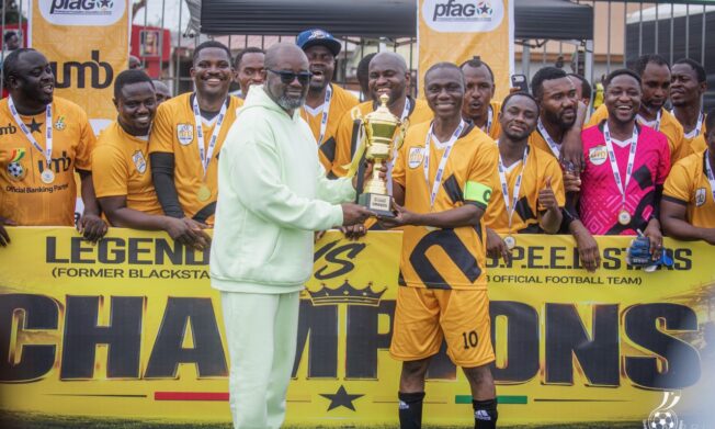 UMB Speed Stars thrash Black Stars legends 6-2 in entertaining friendly