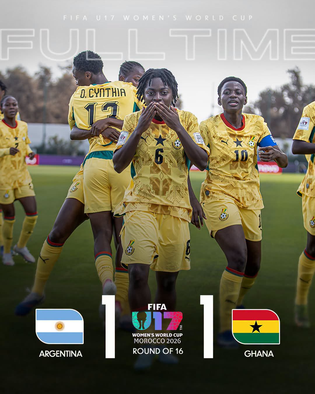 Jessica Appiah the hero as 10 player Ghana sink Argentina on penalties