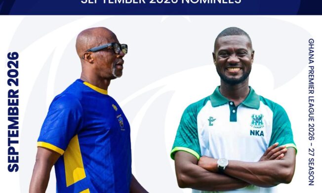Two coaches shortlisted for September NASCO coach of the month award