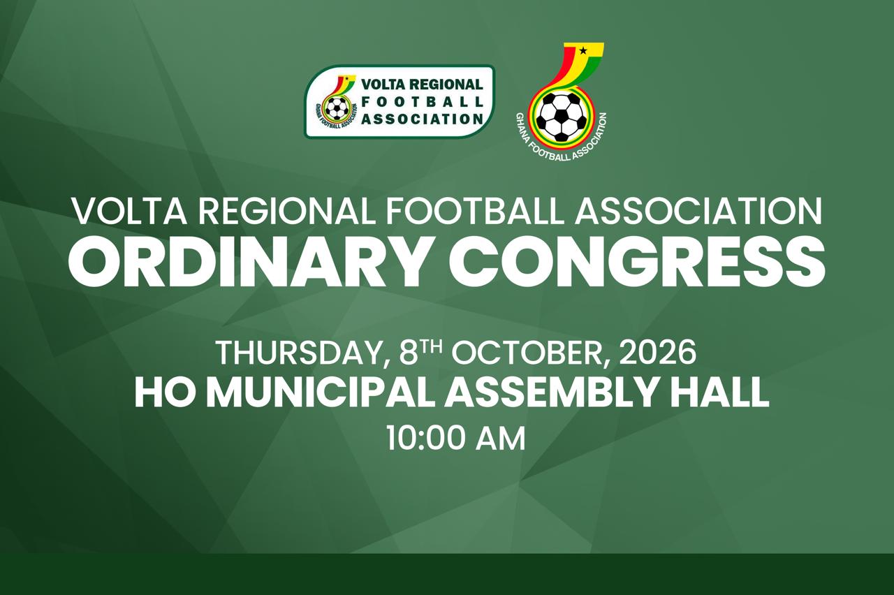2026 Volta Regional Football Association Ordinary Congress set for October 8