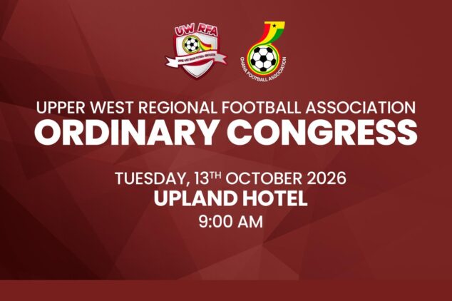 https://www.ghanafa.org/2026-upper-west-regional-football-association-ordinary-congress-set-for-october-13