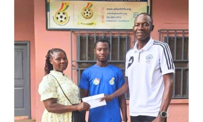 GFA supports two Catch Them Young Referees in the Ashanti Region with educational assistance