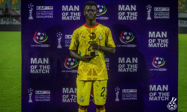 WAFU B U17: Abdul Latif Wunzalgu wins Man of the Match in Black Starlets’ 1-0 win over Togo