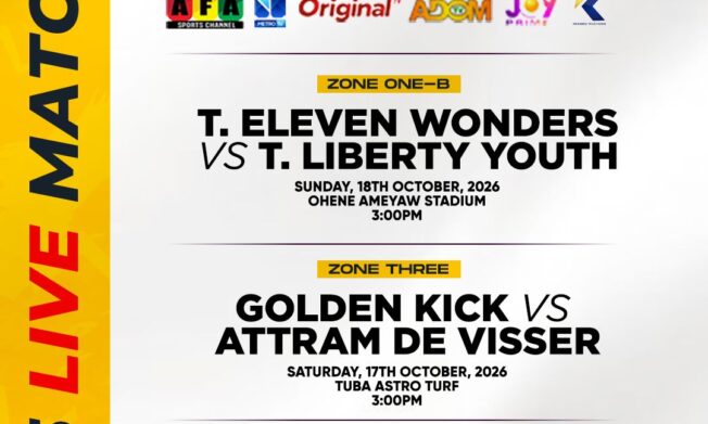 TV schedule for Matchday 5 of 2026/27 UMB Division One League