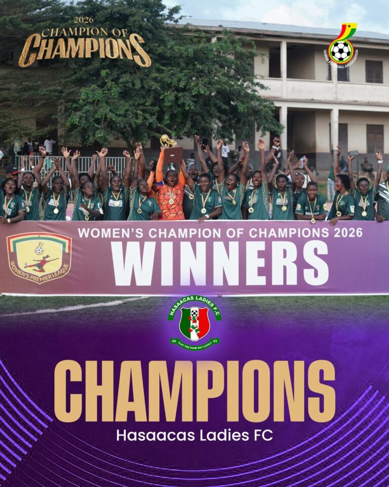 Hasaacas Ladies defeat Ampem Darkoa Ladies to win 2026/27 Champion of Champions