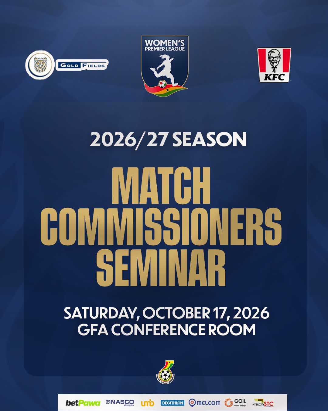 GFA to hold Match Commissioners Seminar on Saturday ahead of new Women's Premier League season