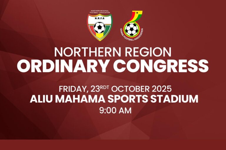 Northern Regional FA To hold 2026 Ordinary Congress on 23rd October