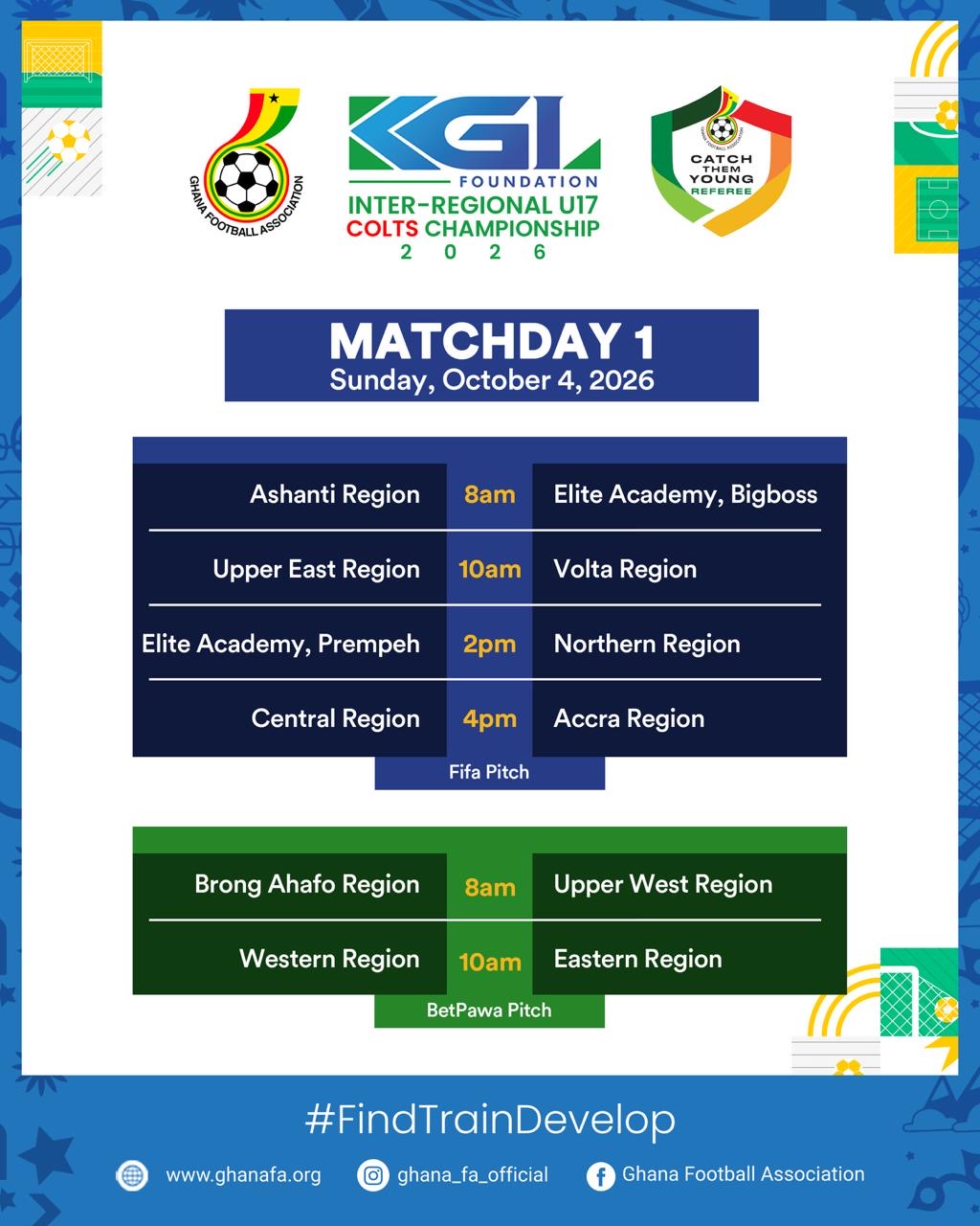 Ashanti Region begin KGL Foundation Inter-Regional U17 Colts title defence against Elite Academy on Sunday