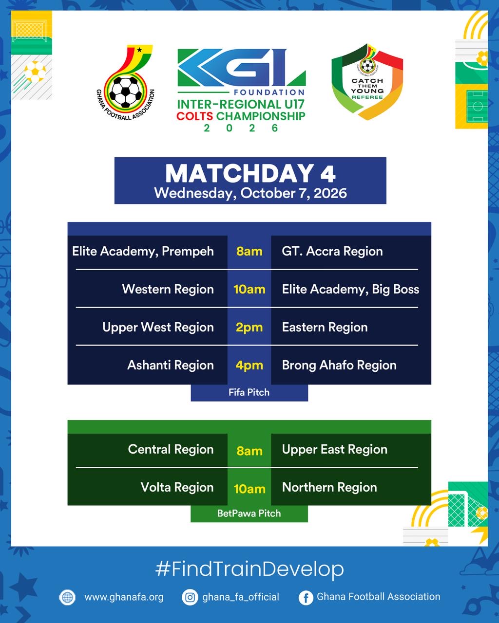 KGL U17 Colts 2026: Prempeh Elite Academy, Greater Accra set for top-of-the-table showdown on Matchday Four