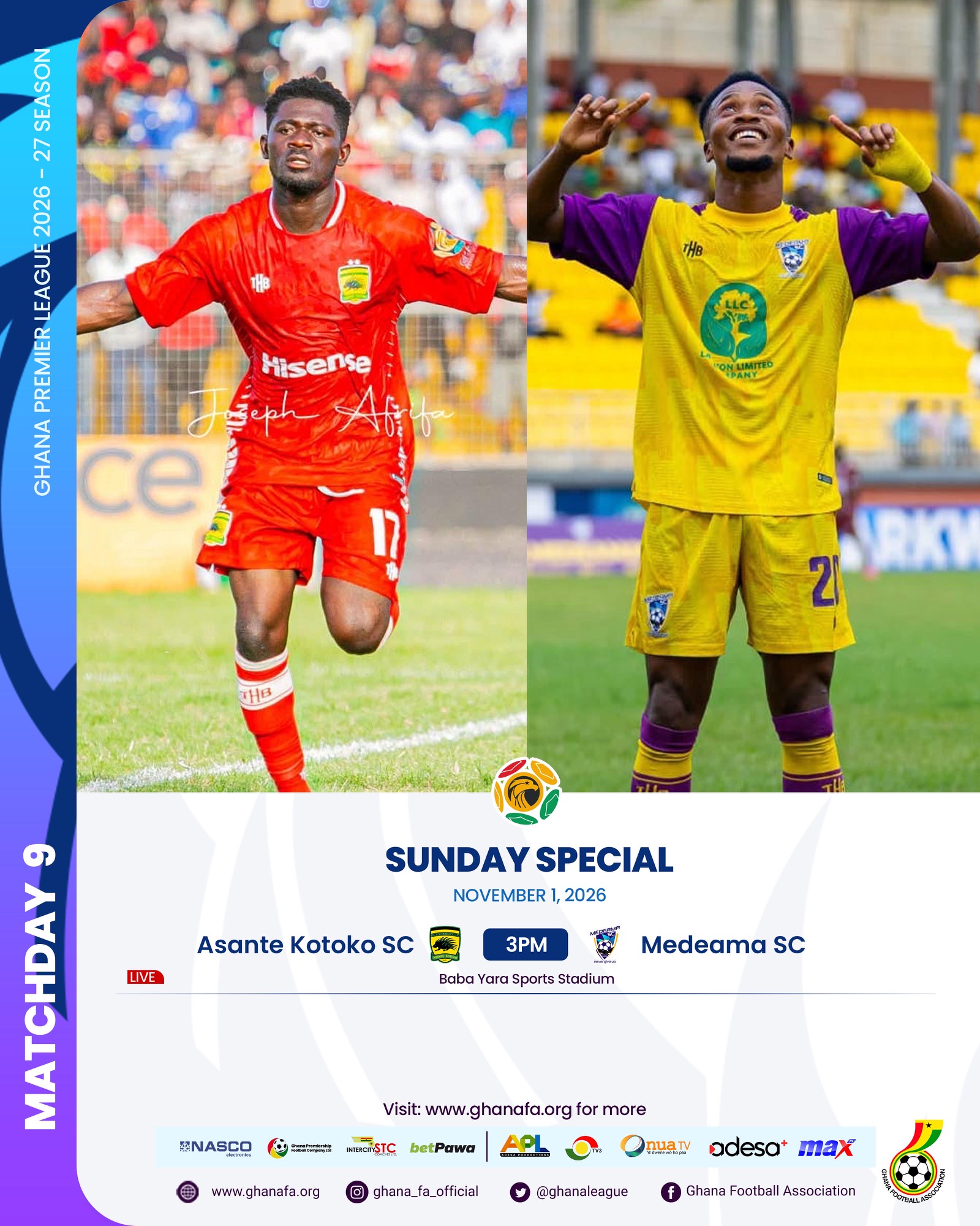 Premier League: Asante Kotoko seek redemption against in-form Medeama in Baba Yara showdown