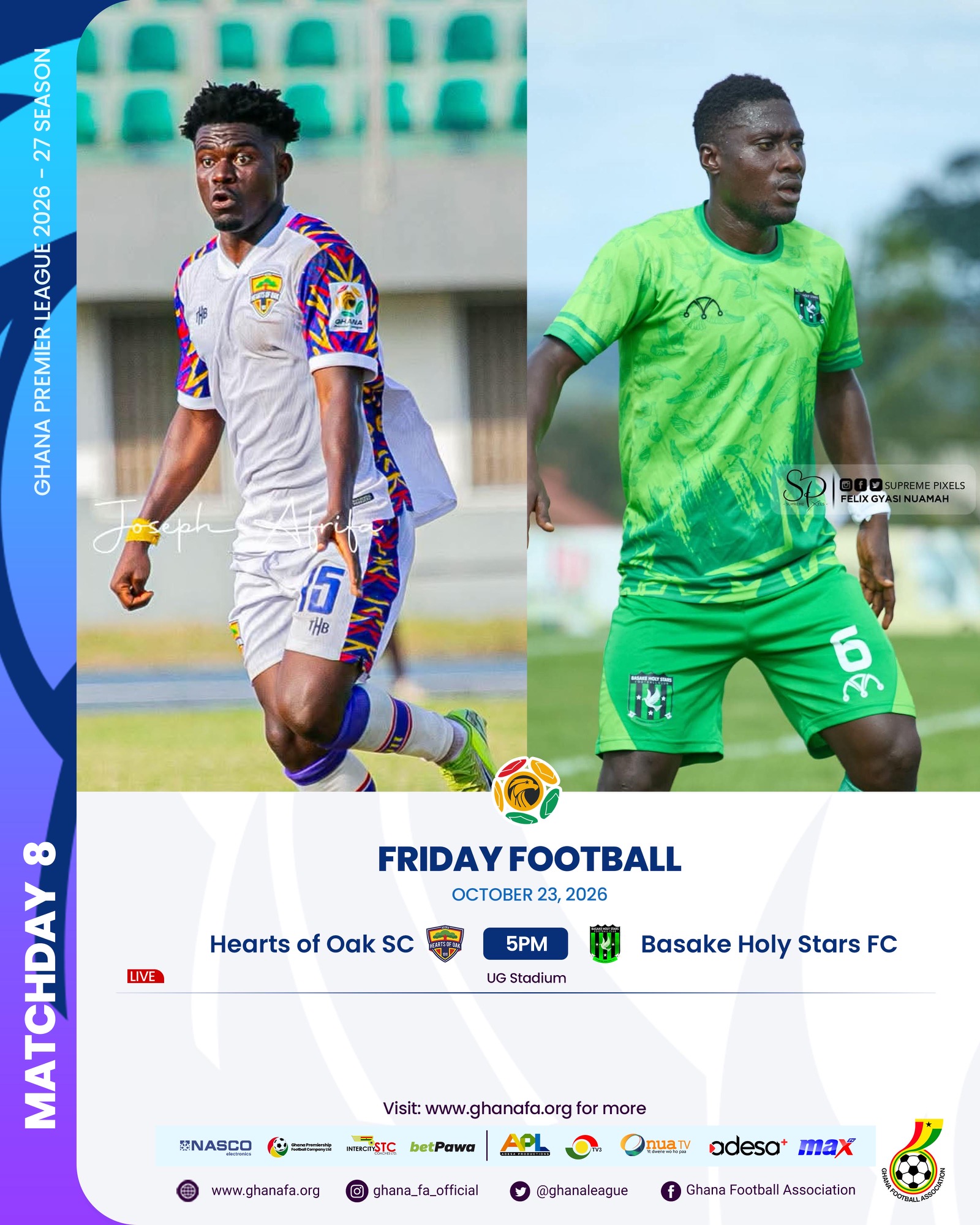 Premier League: Hearts of Oak eye top spot as Basake Holy Stars visit
